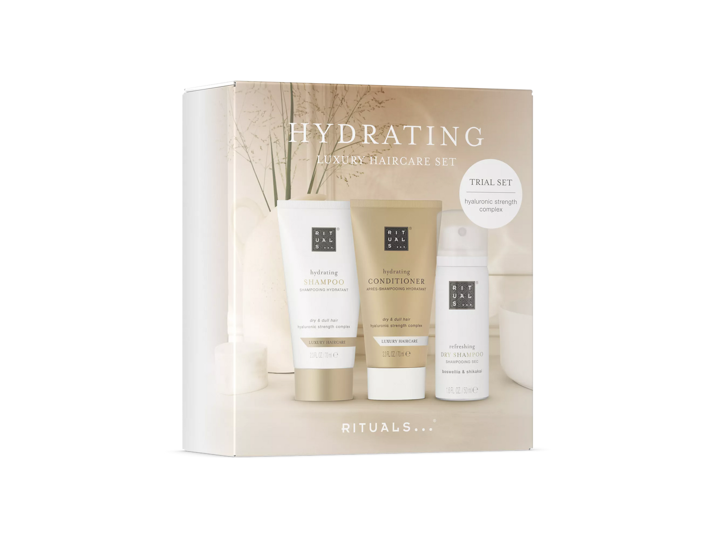 RITUALS Hydrating Shampoo 70ml + Hydrating Conditioner 70ml + Refreshing Dry Shampoo 50m