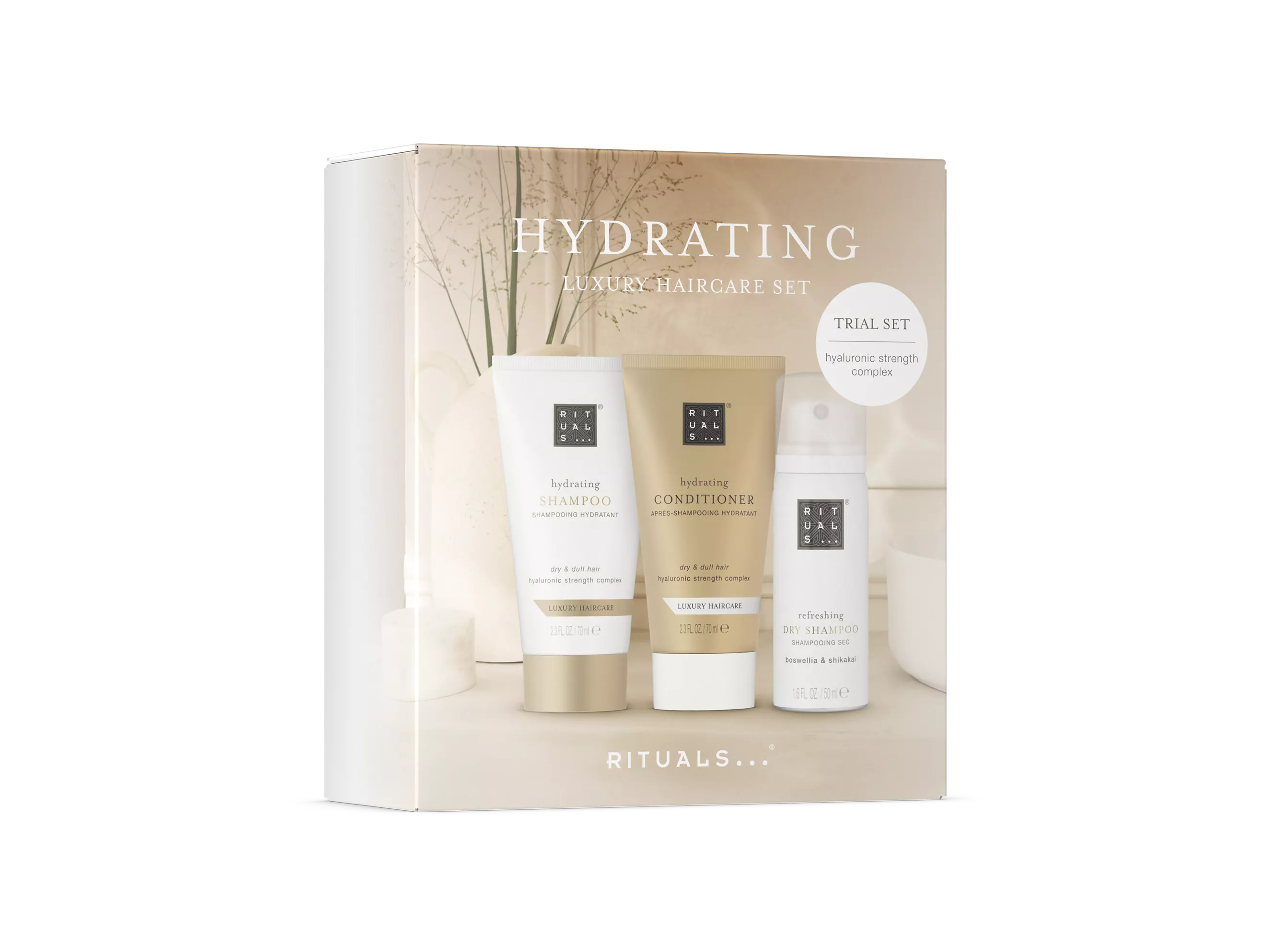 RITUALS Hydrating Shampoo 70ml + Hydrating Conditioner 70ml + Refreshing Dry Shampoo 50m