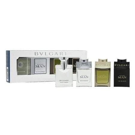 BVLGARI SET Rain Essence 5ml + Man in Black 5ml + pour Homme 5ml + Wood Essence 5ml